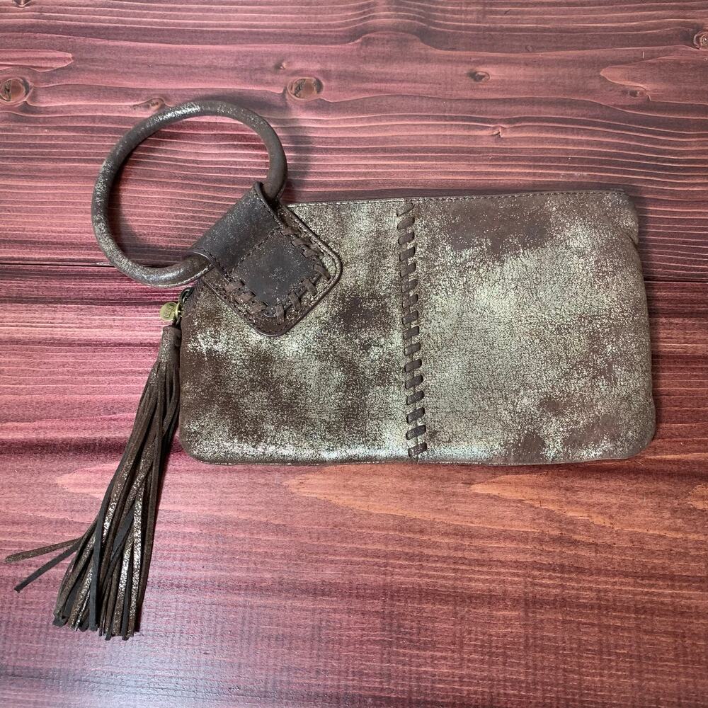 Womens Hobo International Sable Wristlet in Plum Graphite EUC! - Picture 3 of 7